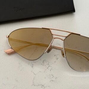 Dior Rose Gold Aviator Sunglasses
